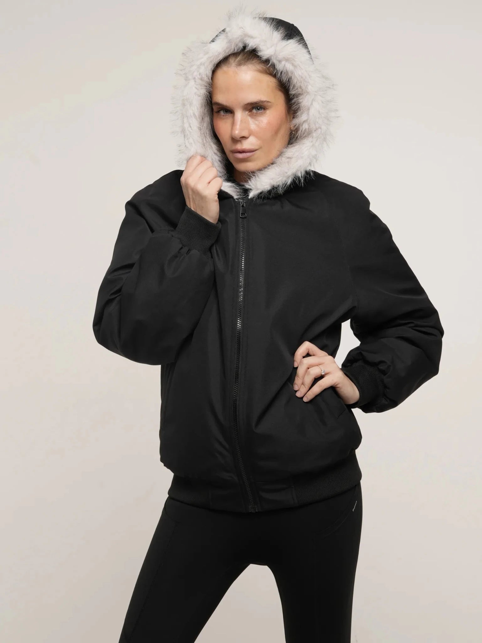 WarmCore™ STM-TEX Faux Fur Lined Waterproof Bomber Parka - PUFFIT